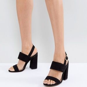 ASOS HUSTLE block heeled sandals